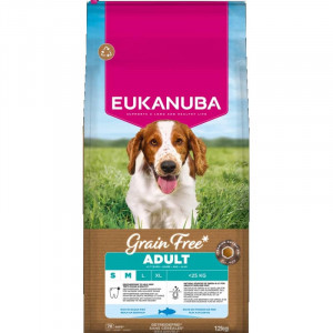 Eukanuba Dog S/M Ocean Fish bezgraudu suņu barība 12 kg